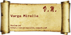 Varga Mirella névjegykártya